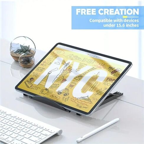 Huacan Light Box Pad Stand, Multifunction 7 Angle Points Skidding Prevented Tracing Holder for Laptop LED Light Table，7.48 x 9.45 inches in Kuwait