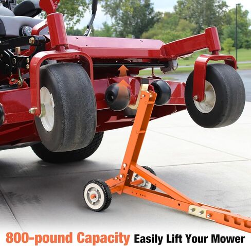 Lawn Mower Lift, 800 Lbs Weight Capacity, Stable Mower Lift Jack for Zero Turn Lawn Mower, Riding Lawn Mower and More, Orange in Kuwait