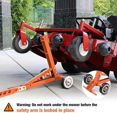 Lawn Mower Lift, 800 Lbs Weight Capacity, Stable Mower Lift Jack for Zero Turn Lawn Mower, Riding Lawn Mower and More, Orange in Kuwait