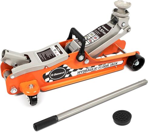 2.5 Ton Steel Floor Jack, Low Profile Hydraulic Racing Floor Jack, Heavy-Duty Racing Floor Jack with Single Piston Lift Pump, Lifting Range 3-3/8" - 14-15/16" in Kuwait