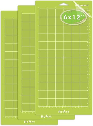 ReArt Standard Grip Adhesive Cutting Mat 6 x 12 Inch For Expression Machine - 3 Pack in Kuwait