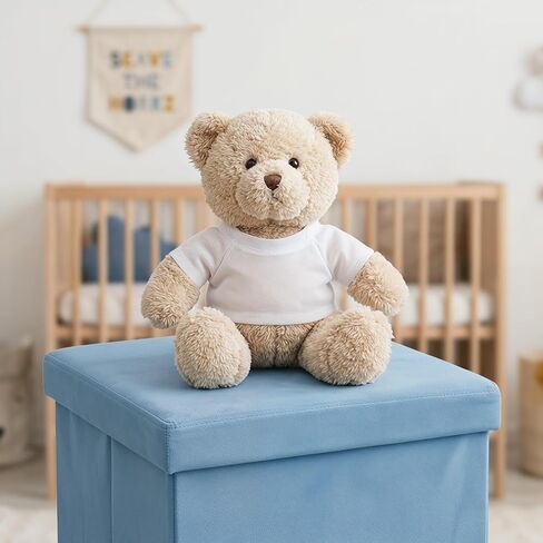 ibasenice Baby Doll Tshirt Basic Sublimation Bear Shirt Soft White Bear Clothes for Reborn Baby Dolls and Stuffed Animal Accessories 6-Pack Mini Toy Outfit in Kuwait
