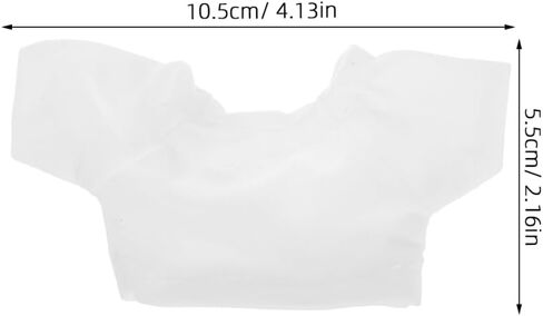 ibasenice Baby Doll Tshirt Basic Sublimation Bear Shirt Soft White Bear Clothes for Reborn Baby Dolls and Stuffed Animal Accessories 6-Pack Mini Toy Outfit in Kuwait