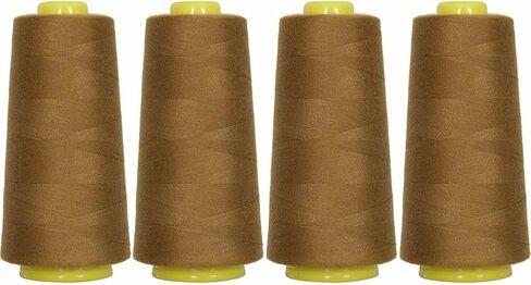 4 عبوات من خيوط الخياطة الزيتونية Serger 2750 ياردة Tex 27 40S/2 بوليستر in Kuwait