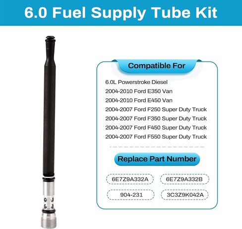 Fuel Supply Tube Stand Pipe Kit Compatible for 2004-2010 6.0 Powerstroke Diesel Engine Dummy Plug Kit in Kuwait