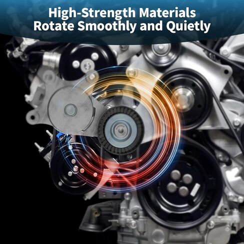 مجموعة شداد الحزام مع بكرة (3.5/L3.7L V6) متوافقة مع Ford Explorer Edge Flex Fusion، Taurus Taurus X، Lincoln MKS MKT MKX MKZ، Mercury Sable، Mazda6 CX-9 استبدال #38485 BT4E6B209CC in Kuwait