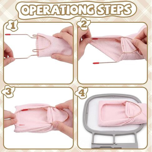 Twistover 4 Pcs Sock Embroidery Machine Aid Hoops Embroidery Hoop Frame Tool Gift for Crafting Enthusiast Accessories Include 2 Adults and 2 Kids in Kuwait