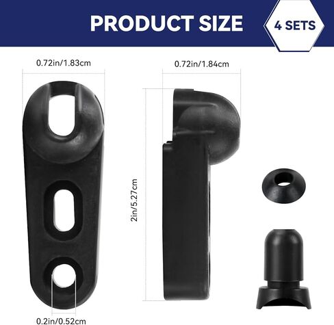 4 Sets Boat Windshield Support Foot Brace, Marine Windshield Replacement Board, Plastic Boat Windshield Support Bracket, Boat Windshield Accessory, Boat Bar Parts, Boat Parts & Accessories Supplies in Kuwait