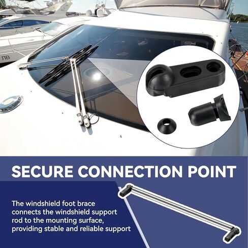 4 Sets Boat Windshield Support Foot Brace, Marine Windshield Replacement Board, Plastic Boat Windshield Support Bracket, Boat Windshield Accessory, Boat Bar Parts, Boat Parts & Accessories Supplies in Kuwait