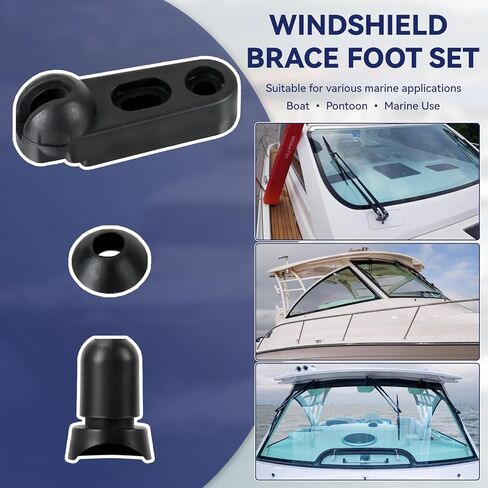 4 Sets Boat Windshield Support Foot Brace, Marine Windshield Replacement Board, Plastic Boat Windshield Support Bracket, Boat Windshield Accessory, Boat Bar Parts, Boat Parts & Accessories Supplies in Kuwait