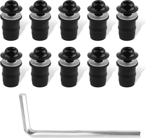 10PCS Universal Motorcycle Windshield Bolts Screws Kit,Aluminum Alloy Motorcycle Fairing Bolt Kit with Hex Wrench,Snowmobile Windshield Fasteners Motorcycles Accessories in Kuwait