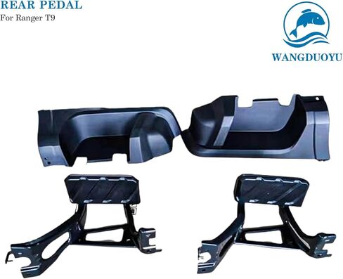 عتبة السرير الخلفية متوافقة مع Ford Ranger T9 2022-2023 XL XLT، خطوة قدم جانبية سوداء للسائق وجانب الركاب in Kuwait