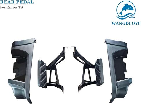 عتبة السرير الخلفية متوافقة مع Ford Ranger T9 2022-2023 XL XLT، خطوة قدم جانبية سوداء للسائق وجانب الركاب in Kuwait