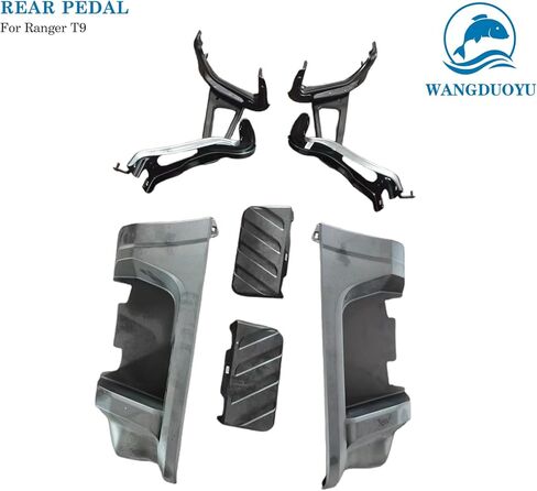 عتبة السرير الخلفية متوافقة مع Ford Ranger T9 2022-2023 XL XLT، خطوة قدم جانبية سوداء للسائق وجانب الركاب in Kuwait