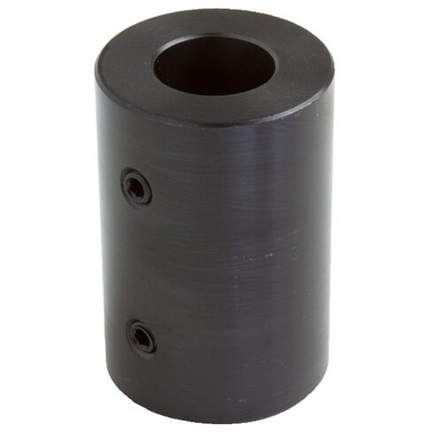 وصلة توصيل صلبة من الفولاذ الطري المطلي بأكسيد أسود من Climax Metals RC-025، تجويف 1/4 بوصة، قطر خارجي 1/2 بوصة، طول 3/4 بوصة، برغي مجموعة #10-32 × 1/8 بوصة in Saudi Arabia