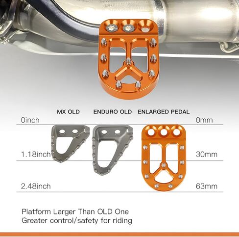 Orange Brake Pedal Lever Pad Extender Compatible with K-T-M 390 Adventure 2020-2023, 790/890 Adventure/R/S 2018-2023, 690 Enduro R 2008-23, 690 SMC R2019-23, 1290/1190/1090/1050/990/950 Adventure in Kuwait
