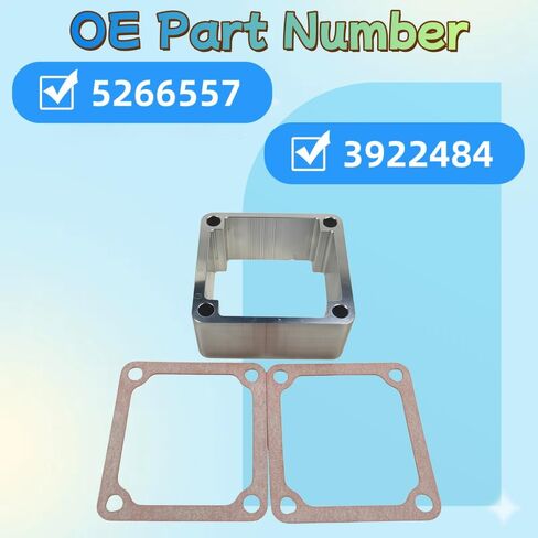 5266557 Engine Air Intake Connection Spacer,Replaces 3922484,Compatible with 1994-2006 Dodge Ram 2500/3500 Cummins PB 4B3.9 4B3.9 B5.9 6B5.9 B4.5 ISB 6.7 B129B Engine in Kuwait