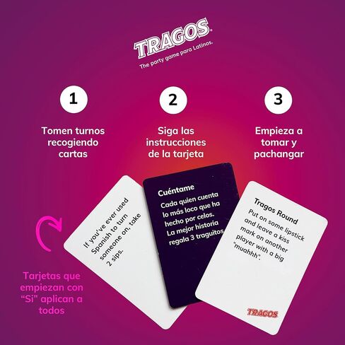 لعبة Tragos Espicy لللاتينيين - لعبة بطاقات إسبانية مرحة ومبهجة - هدية للبالغين - Juegos De Mesa para Adultos in Saudi Arabia