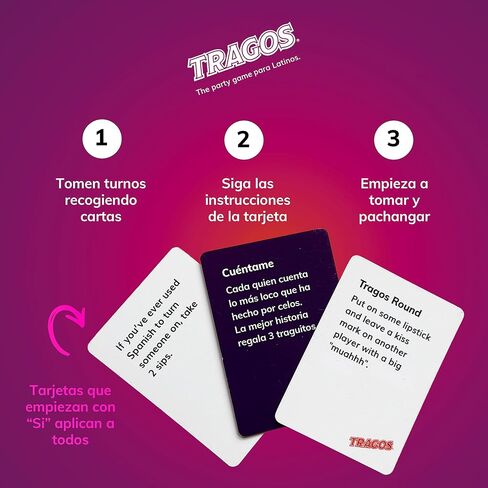 لعبة Tragos Espicy لللاتينيين - لعبة بطاقات إسبانية مرحة ومبهجة - هدية للبالغين - Juegos De Mesa para Adultos in Saudi Arabia