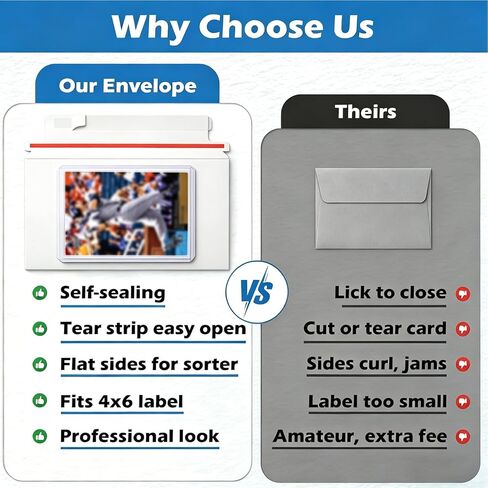 200 Pack Trading Card mailing Envelopes, 7" x 4.35" Self-Adhesive Rigid Cardboard Mailers for Semi-Rigid Sleeves, Toploaders and Card Protectors in Saudi Arabia