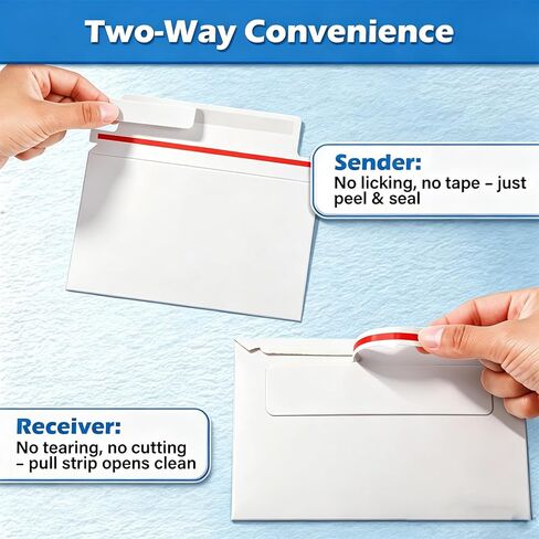 200 Pack Trading Card mailing Envelopes, 7" x 4.35" Self-Adhesive Rigid Cardboard Mailers for Semi-Rigid Sleeves, Toploaders and Card Protectors in Saudi Arabia