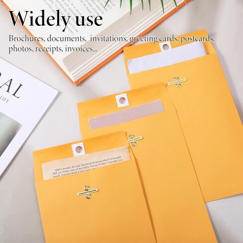 100 Pcs 5 x 7.5Inch Small Manila Clasp Envelopes 28 lb Envelopes with Gummed Seal for Document School Office Business Home in Kuwait