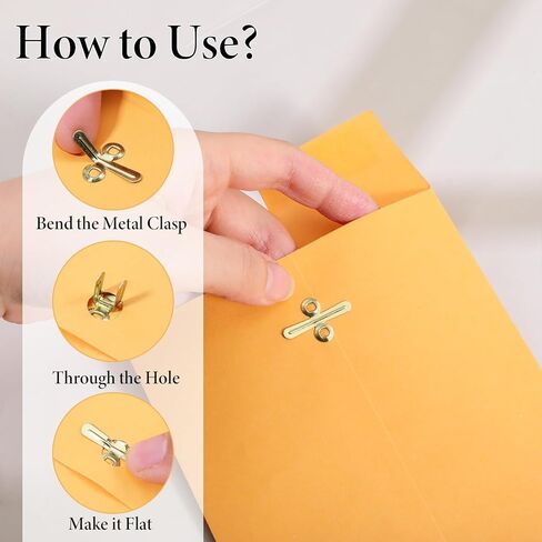 100 Pcs 5 x 7.5Inch Small Manila Clasp Envelopes 28 lb Envelopes with Gummed Seal for Document School Office Business Home in Kuwait
