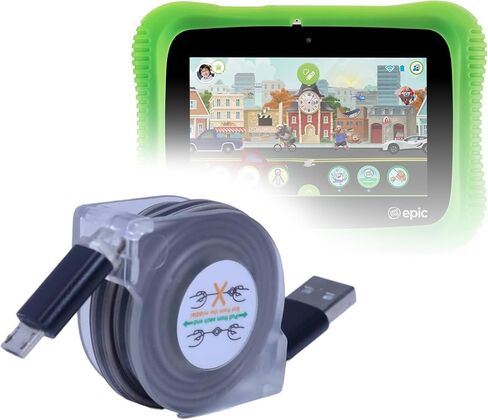 كابل BoxWave متوافق مع Leapfrog LeapPad Epic Academy - miniSync، كابل مزامنة محمول قابل للسحب in Kuwait