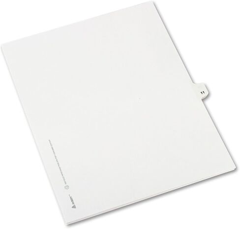 Avery 11921 Avery-Style Legal Exhibit Side Tab Divider، العنوان: 11، Letter، أبيض، 25/حزمة in Kuwait