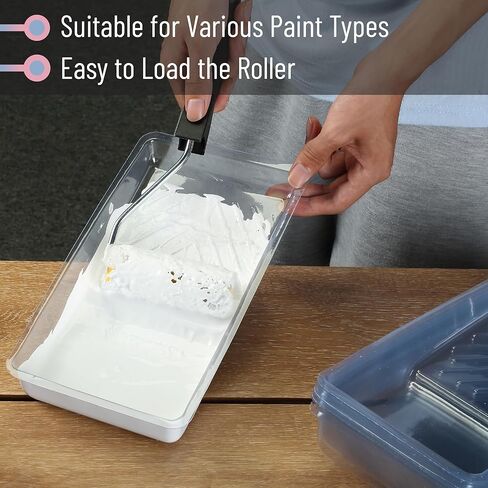 Bates- Paint Tray Liner, 4 Inch, 80 Pack, Clear, Plastic Disposable Paint Tray for Painting Walls in Kuwait