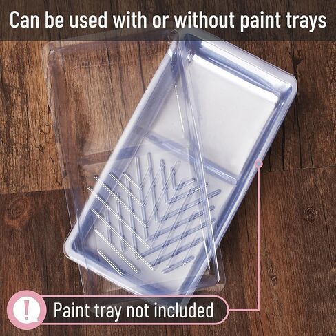 Bates- Paint Tray Liner, 4 Inch, 80 Pack, Clear, Plastic Disposable Paint Tray for Painting Walls in Kuwait