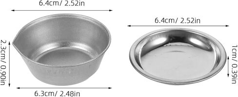 Lurrose 12pcs Paint Mixing Palette: Stainless Steel Makeup Palette - Small Paint Tray for Creative Projects in Kuwait