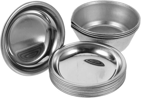 Lurrose 12pcs Paint Mixing Palette: Stainless Steel Makeup Palette - Small Paint Tray for Creative Projects in Kuwait