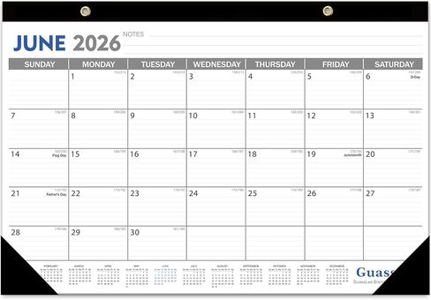 تقويم مكتب GuassLee 2026-2027 - 19 تقويم مكتبي شهري 17 بوصة × 11.5 بوصة مقاس متوسط ​​يبدأ من يونيو 2026 إلى ديسمبر. 2027 مع التواريخ اليوليانية للطلاب مكتب الأسرة سهولة التخطيط in Kuwait
