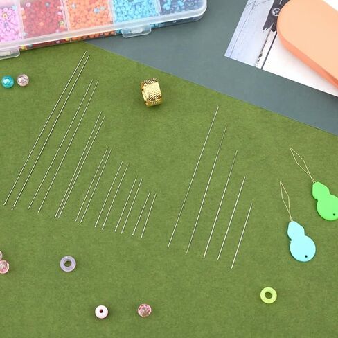 70pcs Heavy-Duty Needles Set 5 Sizes, for Seed Beads Jewelry Making DIY Sewing Craft Supplies in Kuwait