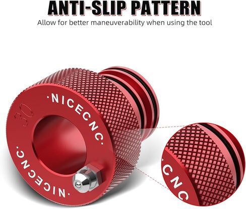 NICECNC Aluminum Wheel Bearing Greaser Tool 30MM Compatible with Can Am Outlander 1000 2012-2015, Renegade 1000 2012-2015 Red in Kuwait