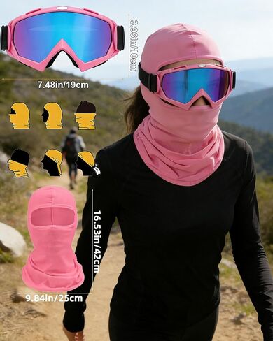 2 Pack Dike Bike Goggles Motorcycle ATV Riding Goggles With 2 Pack Breathable Bandana Mask in Kuwait