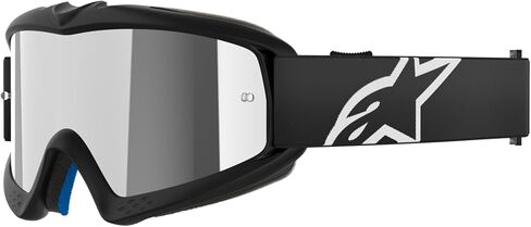 Alpinestars Vision Youth MX ATV MTB Off Road Goggle (Black - Mirror Silver Lens) in Kuwait