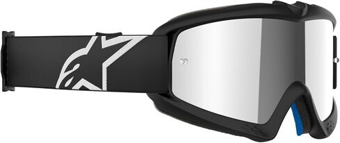 Alpinestars Vision Youth MX ATV MTB Off Road Goggle (Black - Mirror Silver Lens) in Kuwait
