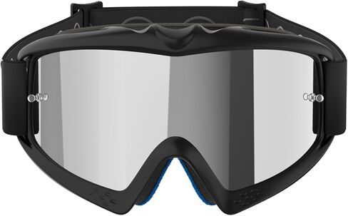 Alpinestars Vision Youth MX ATV MTB Off Road Goggle (Black - Mirror Silver Lens) in Kuwait