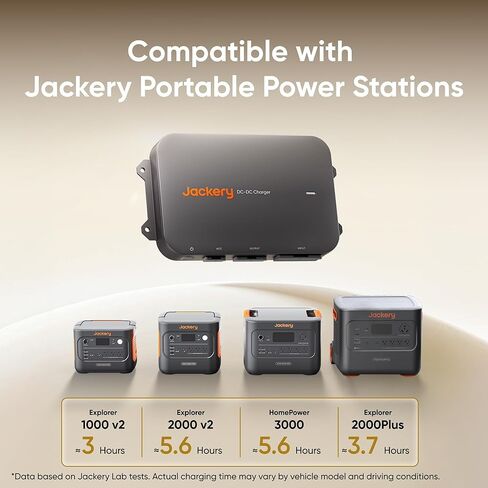 شاحن Jackery DC-DC، شاحن مولد 600 واط، شحن سريع لمحطات الطاقة المحمولة، أسرع 6 مرات من شواحن السجائر، لرحلات الطريق، RVs in Kuwait