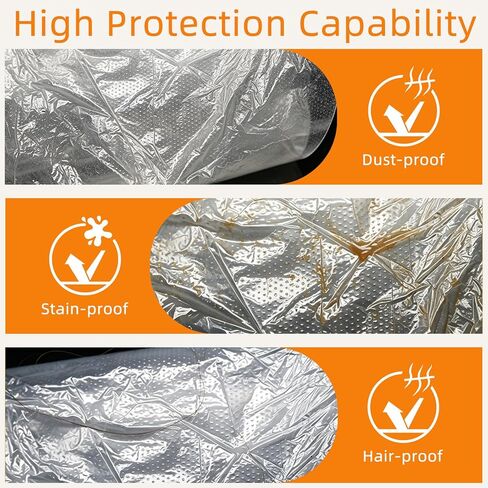 250 Pack Disposable Car Seat Covers, Clear Plastic Seat Protector Set for Cars Includes Steering Wheel, Gear Selector and Handbrake Covers for Bus Auto Truck Accessories in Kuwait