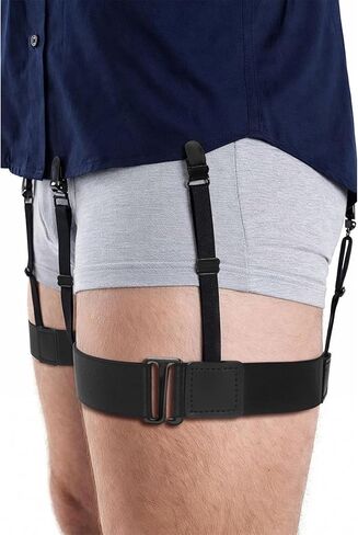Men's Upgrade Adjustable Elastic Shirt Stays Garter in Kuwait
