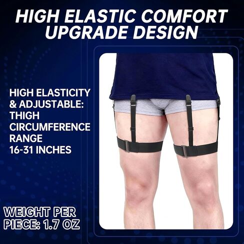 Men's Upgrade Adjustable Elastic Shirt Stays Garter in Kuwait