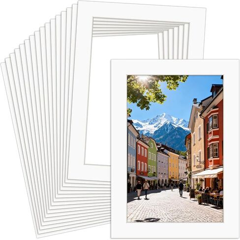 VOKOY 30 Pack 5x7 Black Picture Mats for 4x6 Pictures, Frame Mattes Display Photo Paper Frame Mat with White Core Bevel Cut for Photos Paintings Prints Posters Artworks in Saudi Arabia