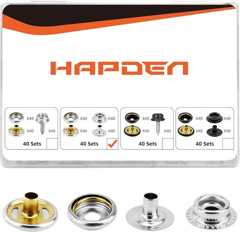 160 pcs snap Buttons,snap Fasteners kit 15mm Stainless Steel Snaps Marine Grade Boat Canvas Snaps,3/8" Socket Metal Snaps for Clothing Leather Boat Cover Fabric (Regular) in Saudi Arabia