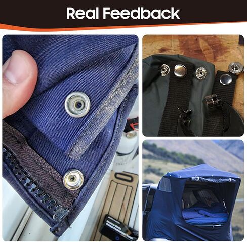 160 pcs snap Buttons,snap Fasteners kit 15mm Stainless Steel Snaps Marine Grade Boat Canvas Snaps,3/8" Socket Metal Snaps for Clothing Leather Boat Cover Fabric (Regular) in Saudi Arabia