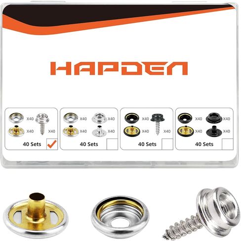 160 pcs snap Buttons,snap Fasteners kit 15mm Stainless Steel Snaps Marine Grade Boat Canvas Snaps,3/8" Socket Metal Snaps for Clothing Leather Boat Cover Fabric (Regular) in Saudi Arabia