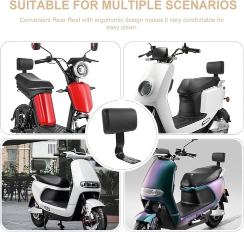 VANZACK Bike Backrest Cushion - Safety Rear Rest Support for Electric Bicycle Seat, Detachable Back Cushion Attachment for Adult Riders in Kuwait