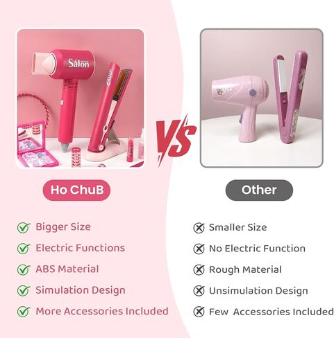 26PCS Hair Salon Toys for Girls Pretend Hair Styling Set for Kids 3-5 4-6, Role Play Dress Up Beauty Kit for Girls 5-7 6-8 with Sound and Lights, Birthday Gifts for Toddler Girls 3 4 5 6+ in Kuwait